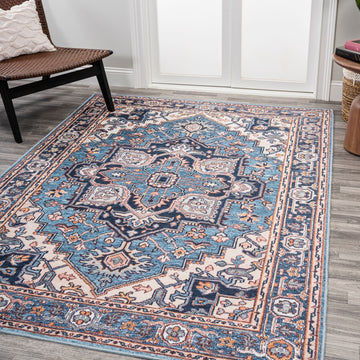 Cirali Ornate Large Medallion Washable Area Rug